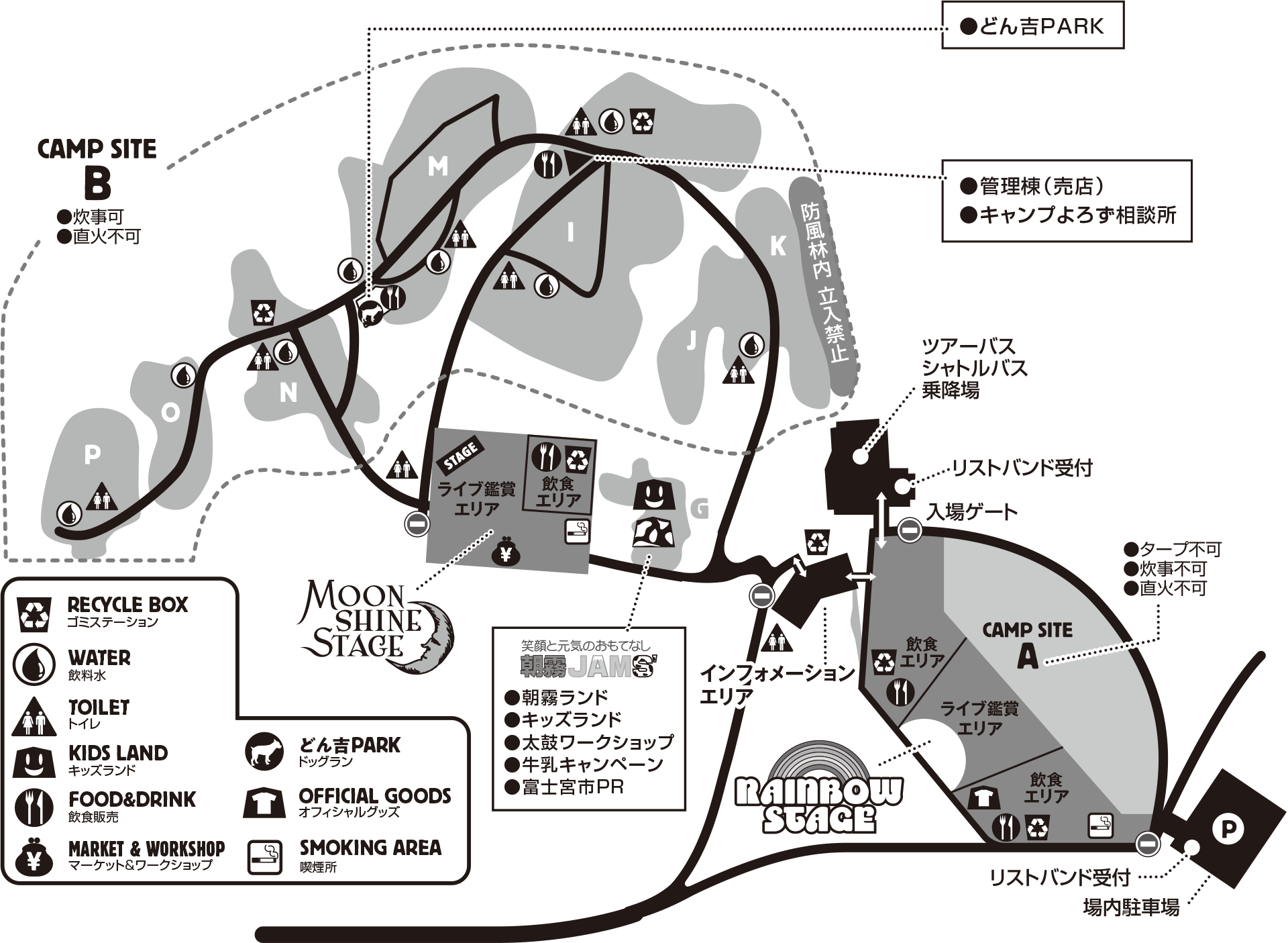 場内キャンプサイト マップ