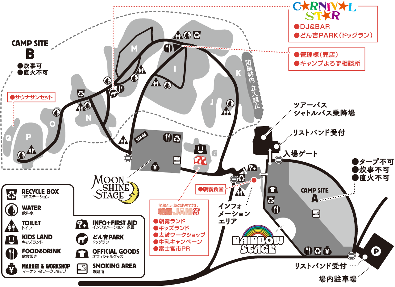 場内キャンプサイト マップ